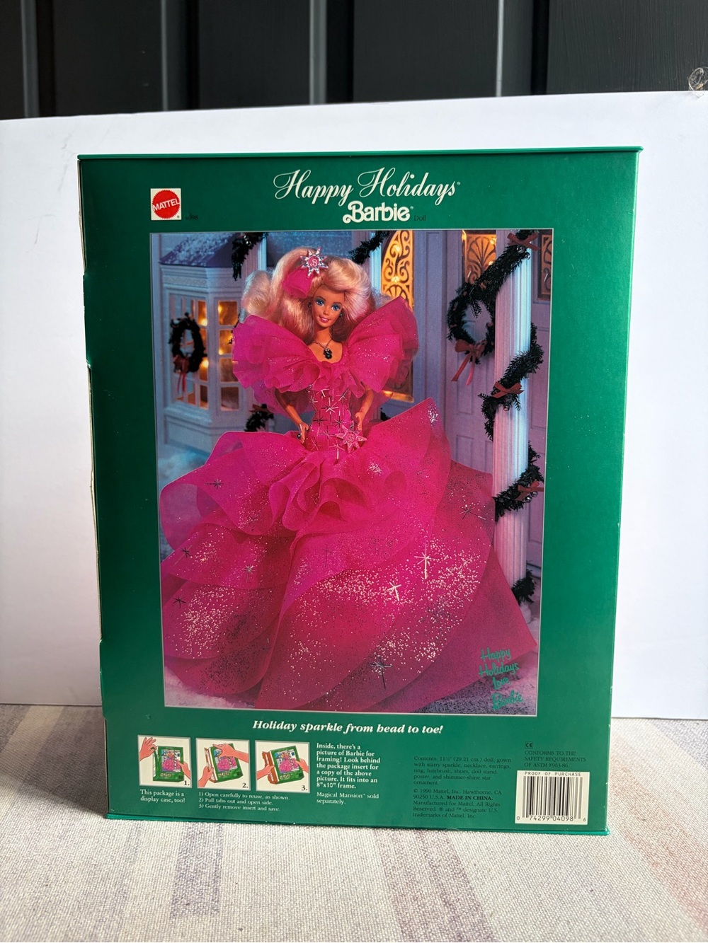 Vintage 1990 Holiday Barbie, unopened in box. - Picture 2 of 4